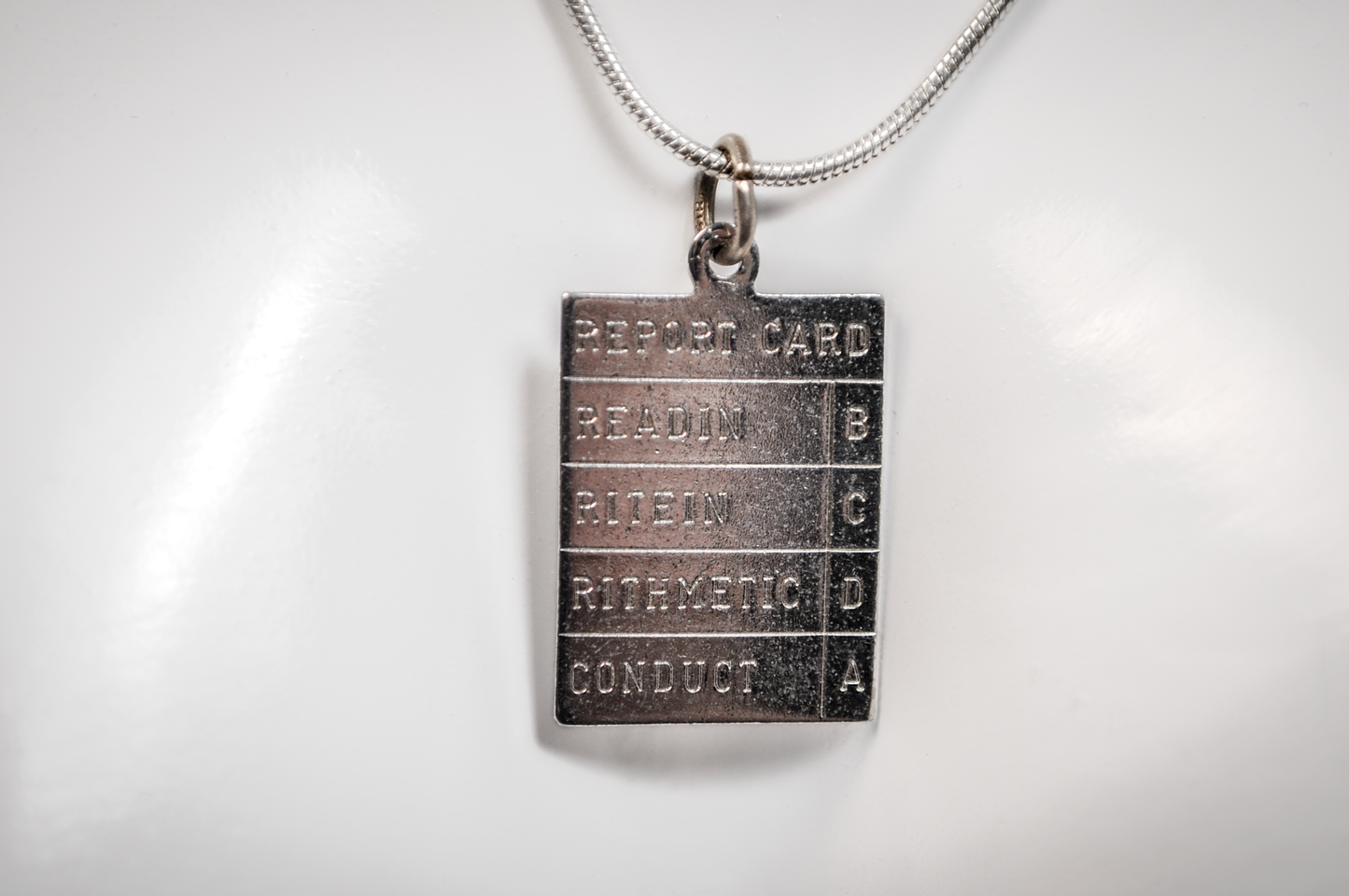 Vintage Danecraft 12K Gold Filled Poor Report Card Charm - Stamped and Tested Gold Filled - Funny Charms