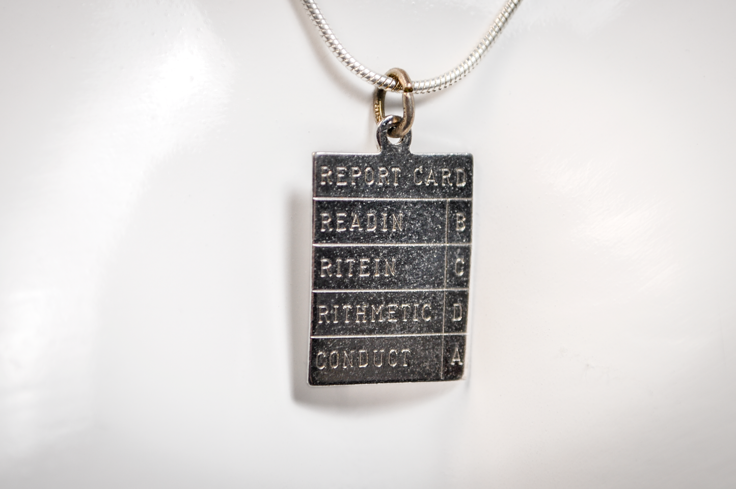 Vintage Danecraft 12K Gold Filled Poor Report Card Charm - Stamped and Tested Gold Filled - Funny Charms