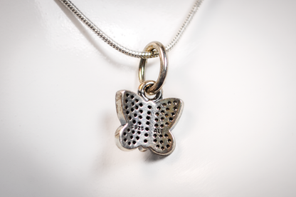 Pandora Cute Sparkling Small Butterfly Charm - Stamped and Tested Sterling Silver - Sterling Micro Charm - Model 791497CZ