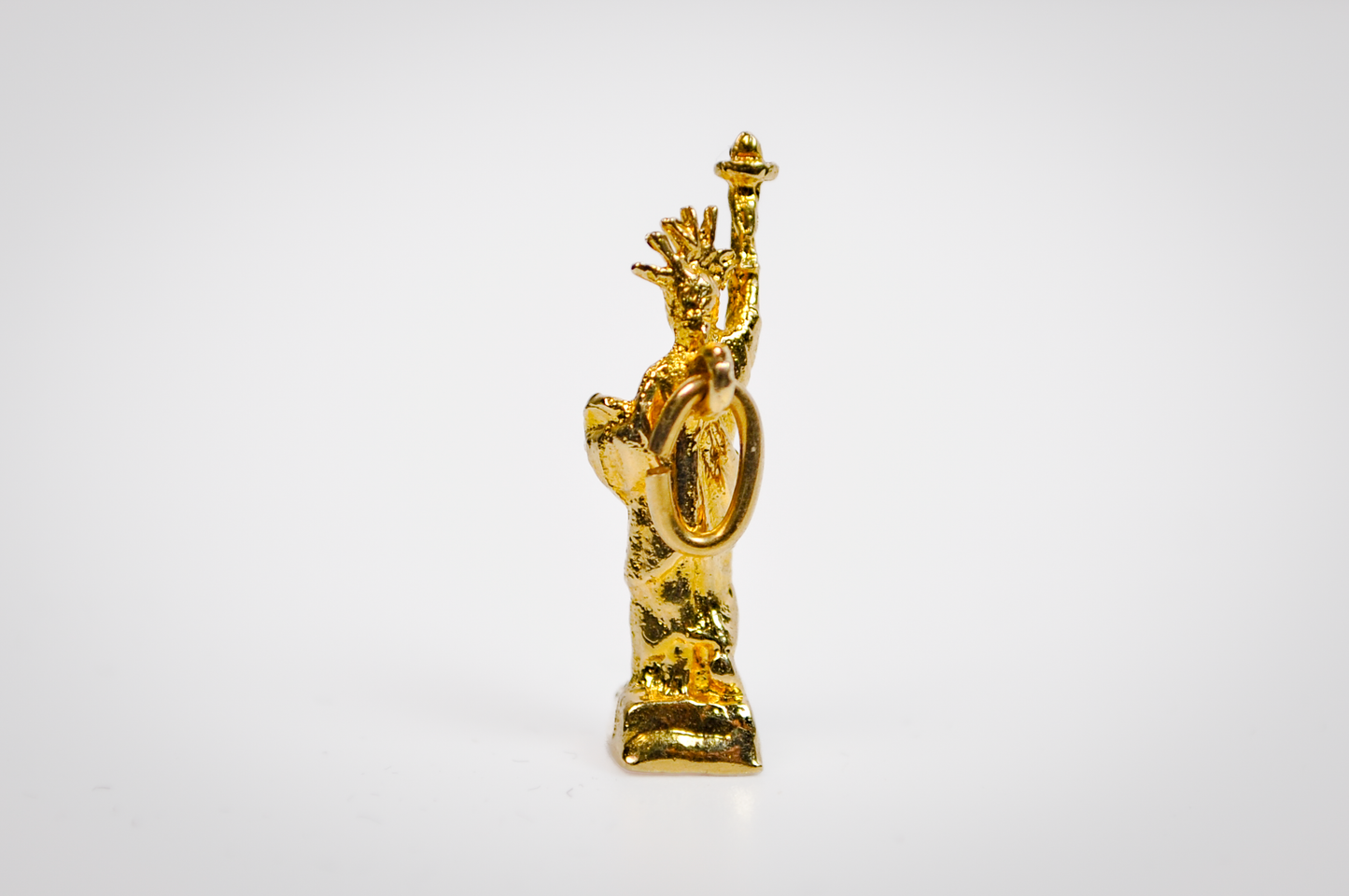 14K Yellow Gold Small Statue of Liberty Charm - Stamped and Tested 14 Karat - Vintage Detailed Statue of Liberty Miniature Pendant