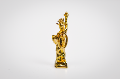 14K Yellow Gold Small Statue of Liberty Charm - Stamped and Tested 14 Karat - Vintage Detailed Statue of Liberty Miniature Pendant