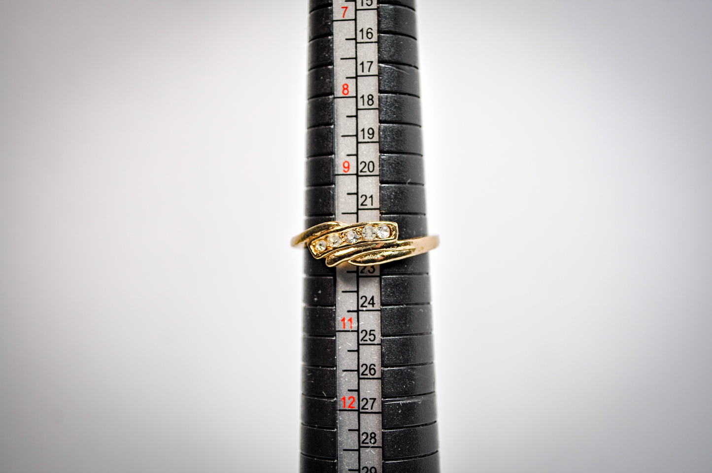 Gold Toned Double-Decker CZ Ring - Size 10 - Tested Sterling Silver - Unique Rings