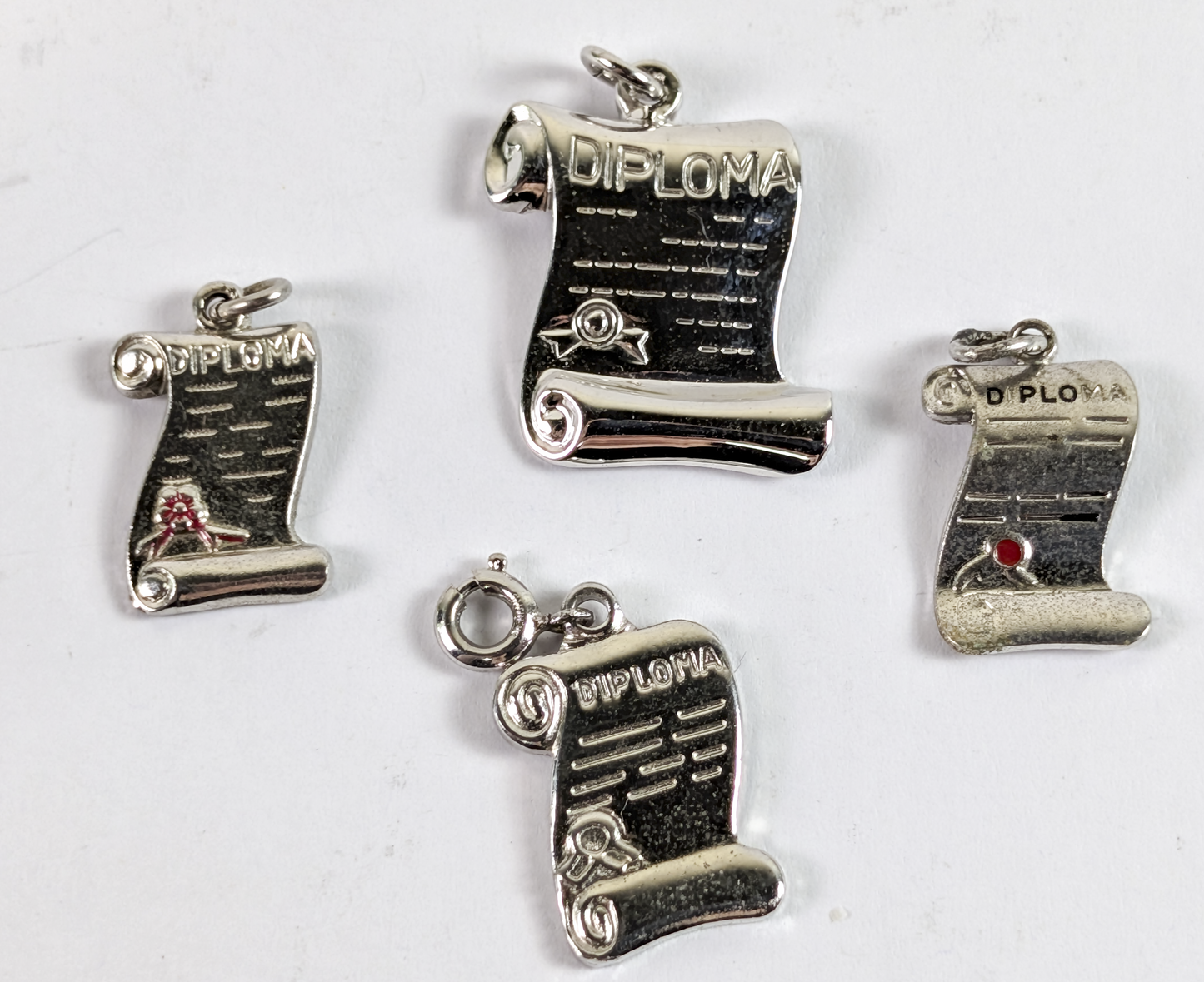 Lot of Sterling Silver Graduation Charms - Choose by Charm! - Stamped and Tested Sterling - Grad Caps and Tassels
