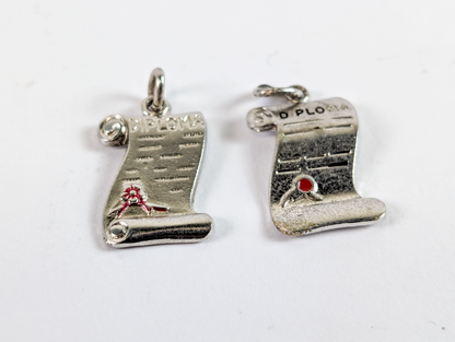 Lot of Sterling Silver Graduation Charms - Choose by Charm! - Stamped and Tested Sterling - Grad Caps and Tassels