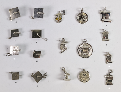 Lot of Sterling Silver Graduation Charms - Choose by Charm! - Stamped and Tested Sterling - Grad Caps and Tassels