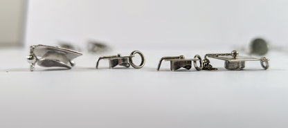 Lot of Sterling Silver Graduation Charms - Choose by Charm! - Stamped and Tested Sterling - Grad Caps and Tassels