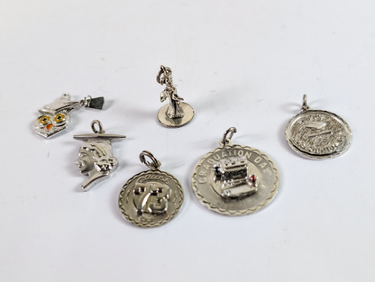 Lot of Sterling Silver Graduation Charms - Choose by Charm! - Stamped and Tested Sterling - Grad Caps and Tassels