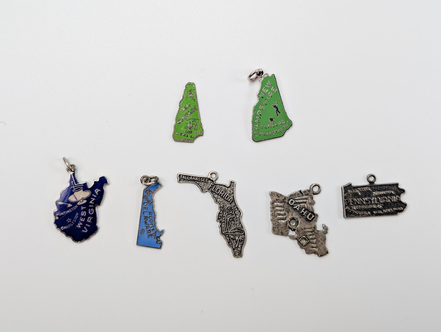 Variety of Sterling Silver State  and Country Charms! - Choose by Charm - Stamped and Tested Sterling Silver