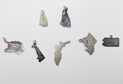 Variety of Sterling Silver State  and Country Charms! - Choose by Charm - Stamped and Tested Sterling Silver