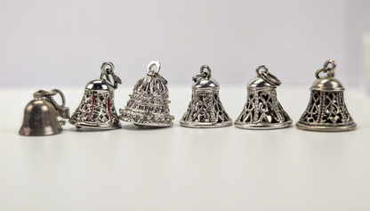 Lot of Sterling Silver Bell Charms - Choose by Charm! - Stamped and Tested Sterling - Christmas, Clappers, Dangling