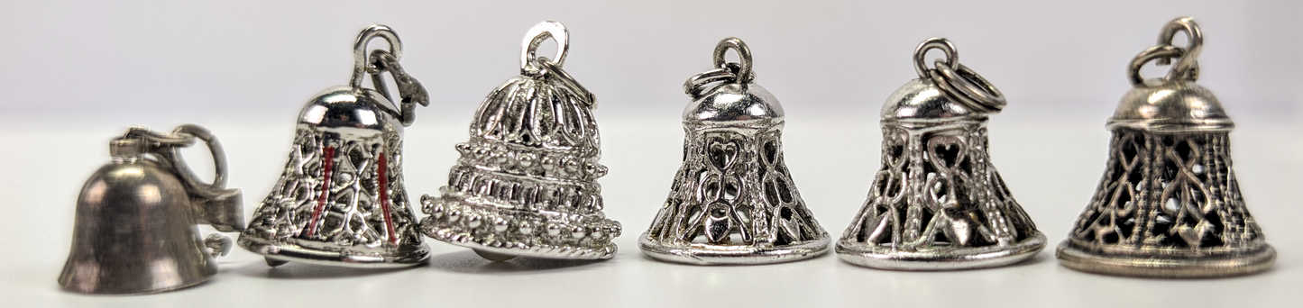 Lot of Sterling Silver Bell Charms - Choose by Charm! - Stamped and Tested Sterling - Christmas, Clappers, Dangling