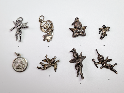 Lot of Sterling Silver Cherub Charms - Choose by Charm! - Stamped and Tested Sterling - Angels, Cupids, Cherubs