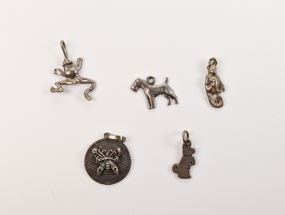 Lot of Sterling Silver Animal Charms - Choose by Charm! - Stamped and Tested Sterling - Dogs, Horses, Insects, and More!