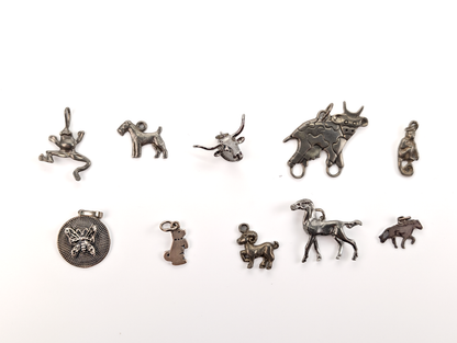 Lot of Sterling Silver Animal Charms - Choose by Charm! - Stamped and Tested Sterling - Dogs, Horses, Insects, and More!