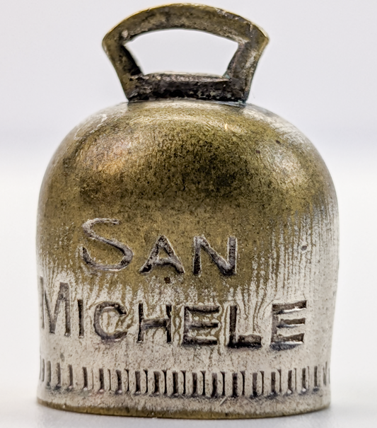 San Michele Capri Bell - Vintage WWII Pilot Collectible - Silverplated over Brass - Religious Charms