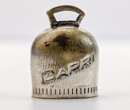 San Michele Capri Bell - Vintage WWII Pilot Collectible - Silverplated over Brass - Religious Charms