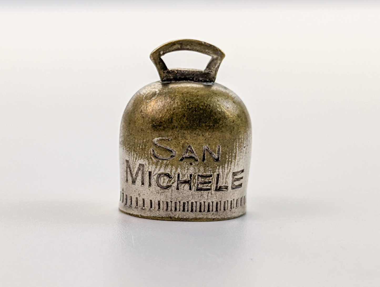 San Michele Capri Bell - Vintage WWII Pilot Collectible - Silverplated over Brass - Religious Charms