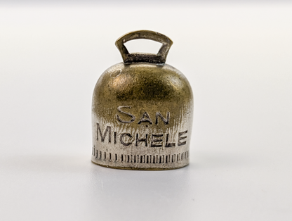 San Michele Capri Bell - Vintage WWII Pilot Collectible - Silverplated over Brass - Religious Charms