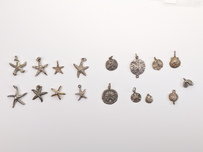 Lot of Sterling Silver Marine/Beach Animals Charms - Choose by Charm! - Stamped and Tested Sterling - Crustaceans, Sand Dollars, Starfish