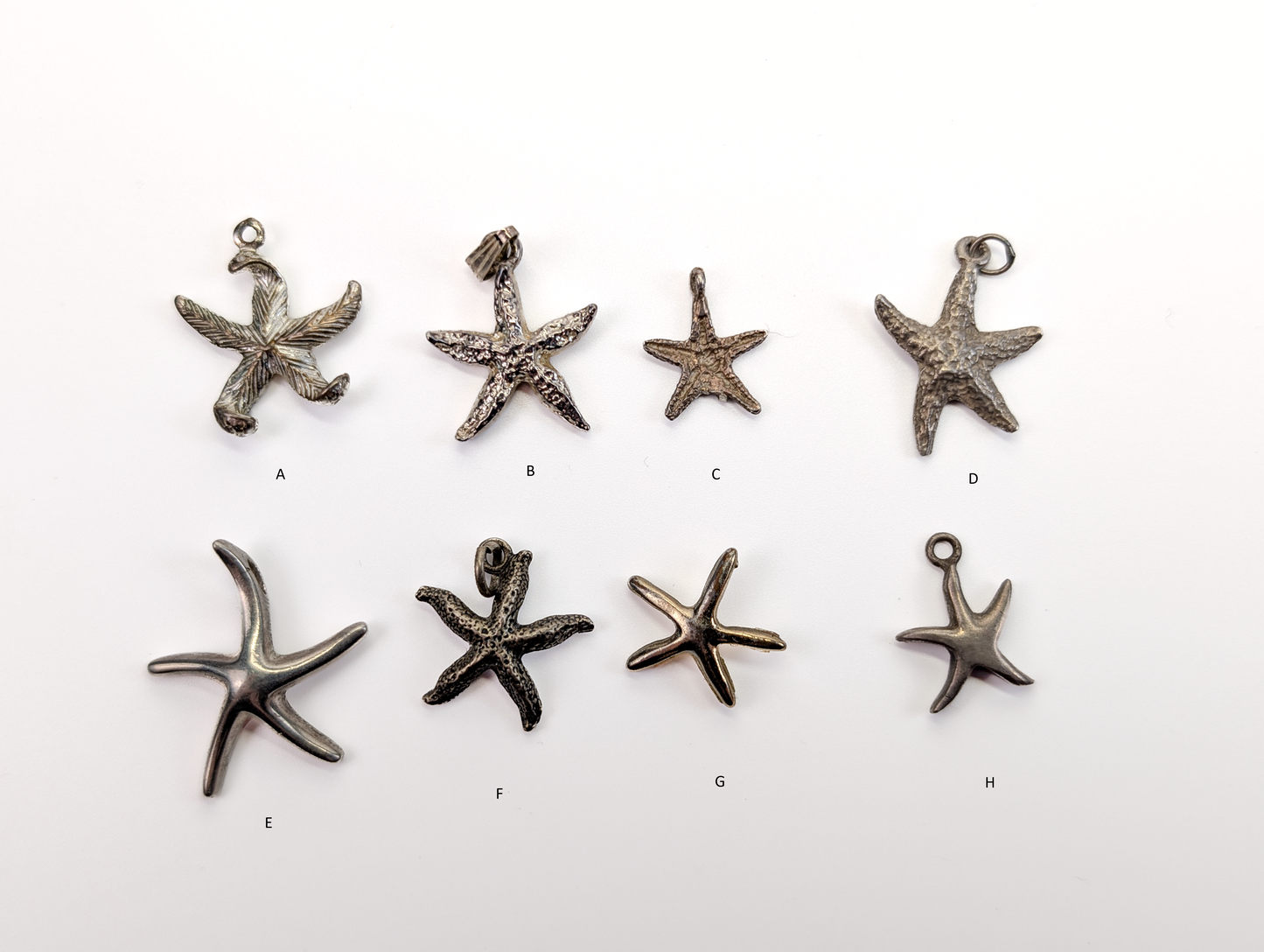 Lot of Sterling Silver Marine/Beach Animals Charms - Choose by Charm! - Stamped and Tested Sterling - Crustaceans, Sand Dollars, Starfish