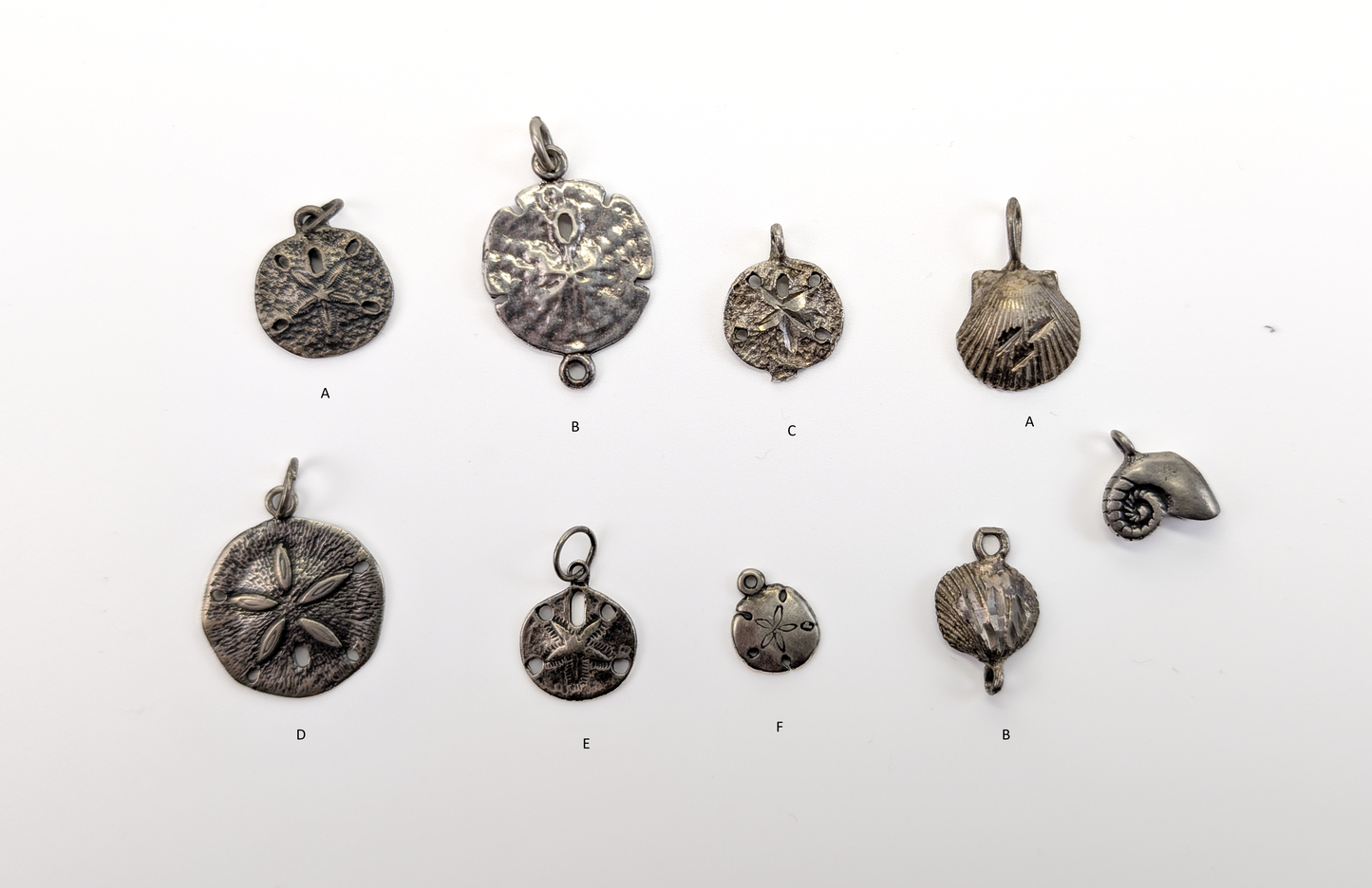 Lot of Sterling Silver Marine/Beach Animals Charms - Choose by Charm! - Stamped and Tested Sterling - Crustaceans, Sand Dollars, Starfish