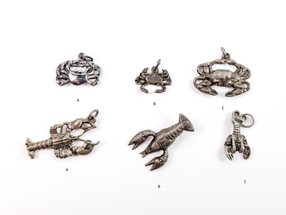 Lot of Sterling Silver Ocean/Sea Life Animals Charms - Choose by Charm! - Stamped and Tested Sterling - Dolphins, Lobsters, Crabs