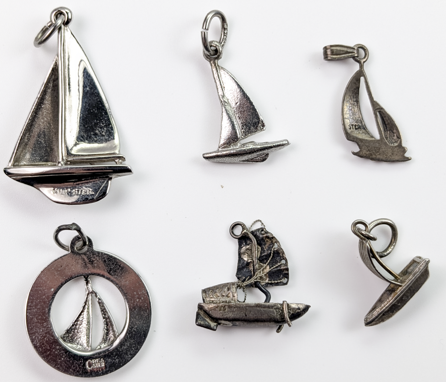 Lot of Sterling Silver Nautical Boating Charms - Choose by Charm! - Stamped and Tested Sterling - Sailboats, Cruises, Lighthouses, Anchors