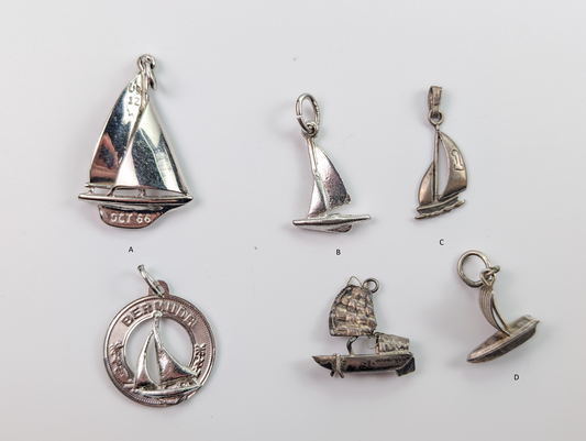 Lot of Sterling Silver Nautical Boating Charms - Choose by Charm! - Stamped and Tested Sterling - Sailboats, Cruises, Lighthouses, Anchors