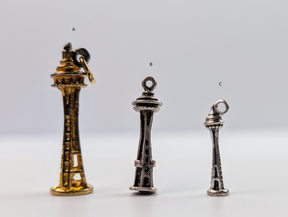 Lot of Sterling Silver Locational Landmark Charms - Choose by Charm! - Stamped and Tested Sterling - Statue of Liberty, Eifel Tower, Space Needle
