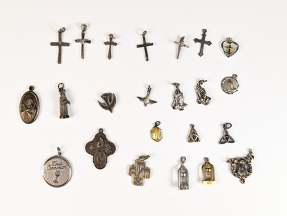 Sterling Silver Religious Charms - Choose by Charm! - Stamped and Tested Sterling - Crosses, Doves, Hands of Prayer