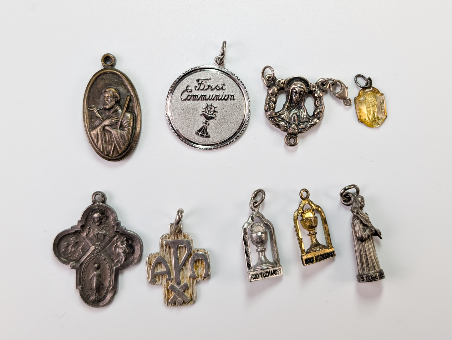 Sterling Silver Religious Charms - Choose by Charm! - Stamped and Tested Sterling - Crosses, Doves, Hands of Prayer