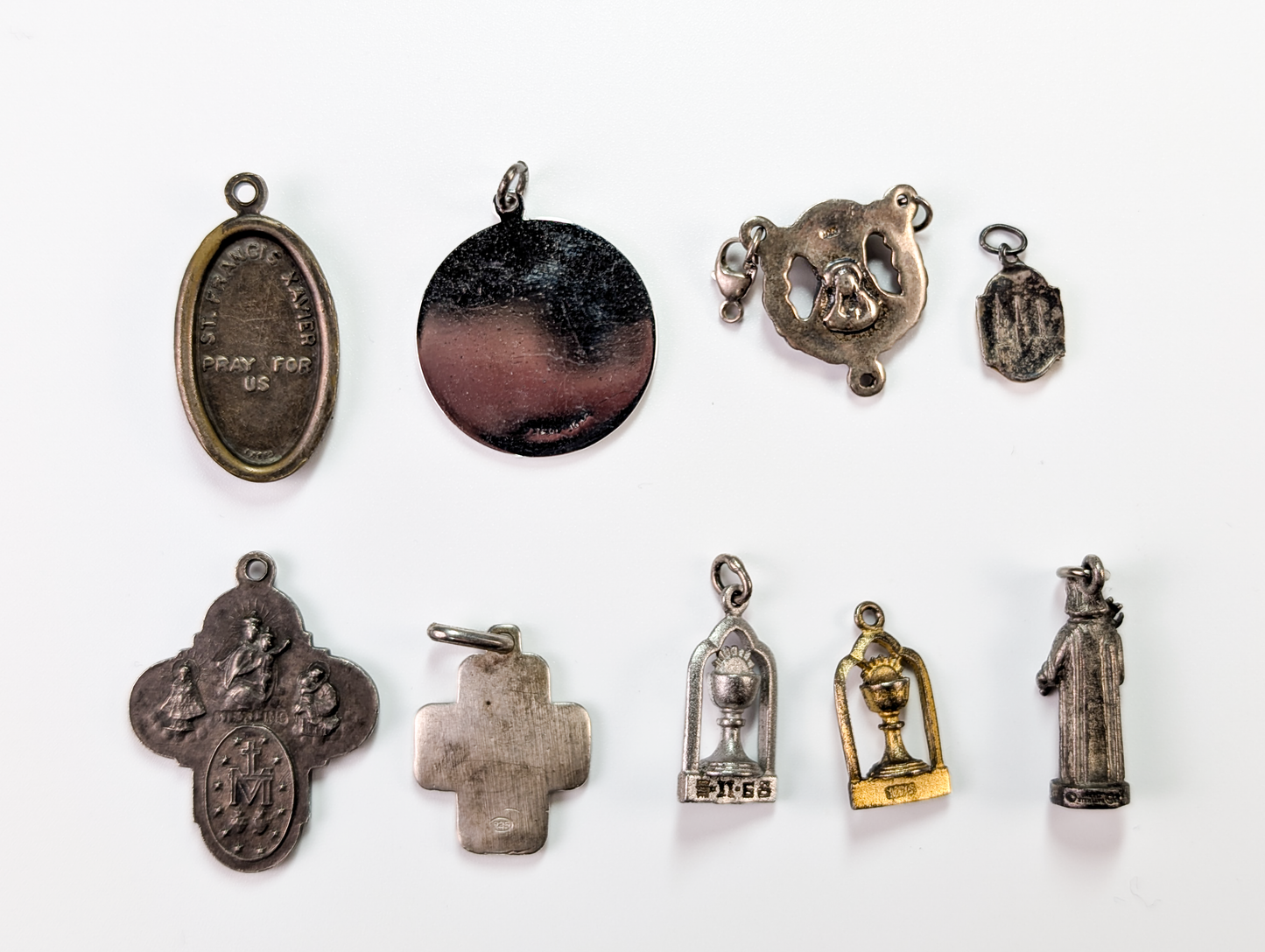 Sterling Silver Religious Charms - Choose by Charm! - Stamped and Tested Sterling - Crosses, Doves, Hands of Prayer