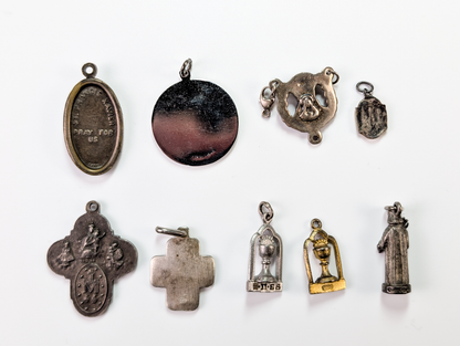Sterling Silver Religious Charms - Choose by Charm! - Stamped and Tested Sterling - Crosses, Doves, Hands of Prayer