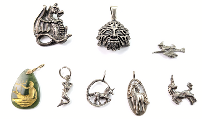 Sterling Silver Fantasy Charms - Choose by Charm! - Stamped and Tested Sterling - Dragons, Mermaids, Witches