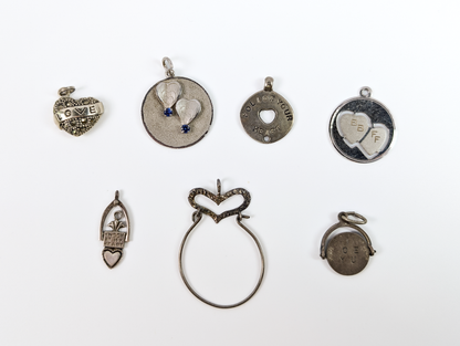 Sterling Silver Hearts and Love Charms - Choose by Charm! - Stamped and Tested Sterling - Open Hearts, Heart Lockets, I love You