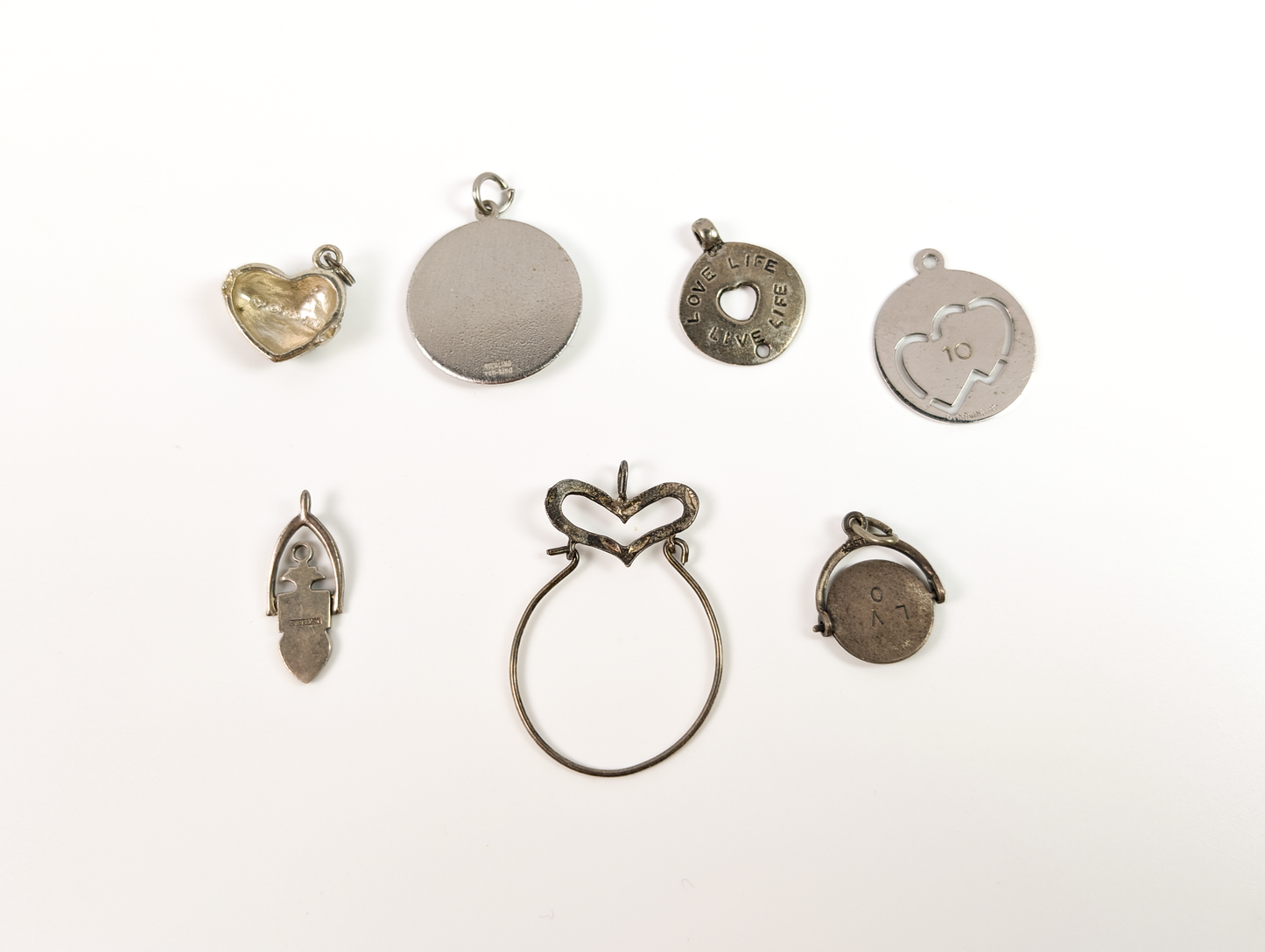 Sterling Silver Hearts and Love Charms - Choose by Charm! - Stamped and Tested Sterling - Open Hearts, Heart Lockets, I love You