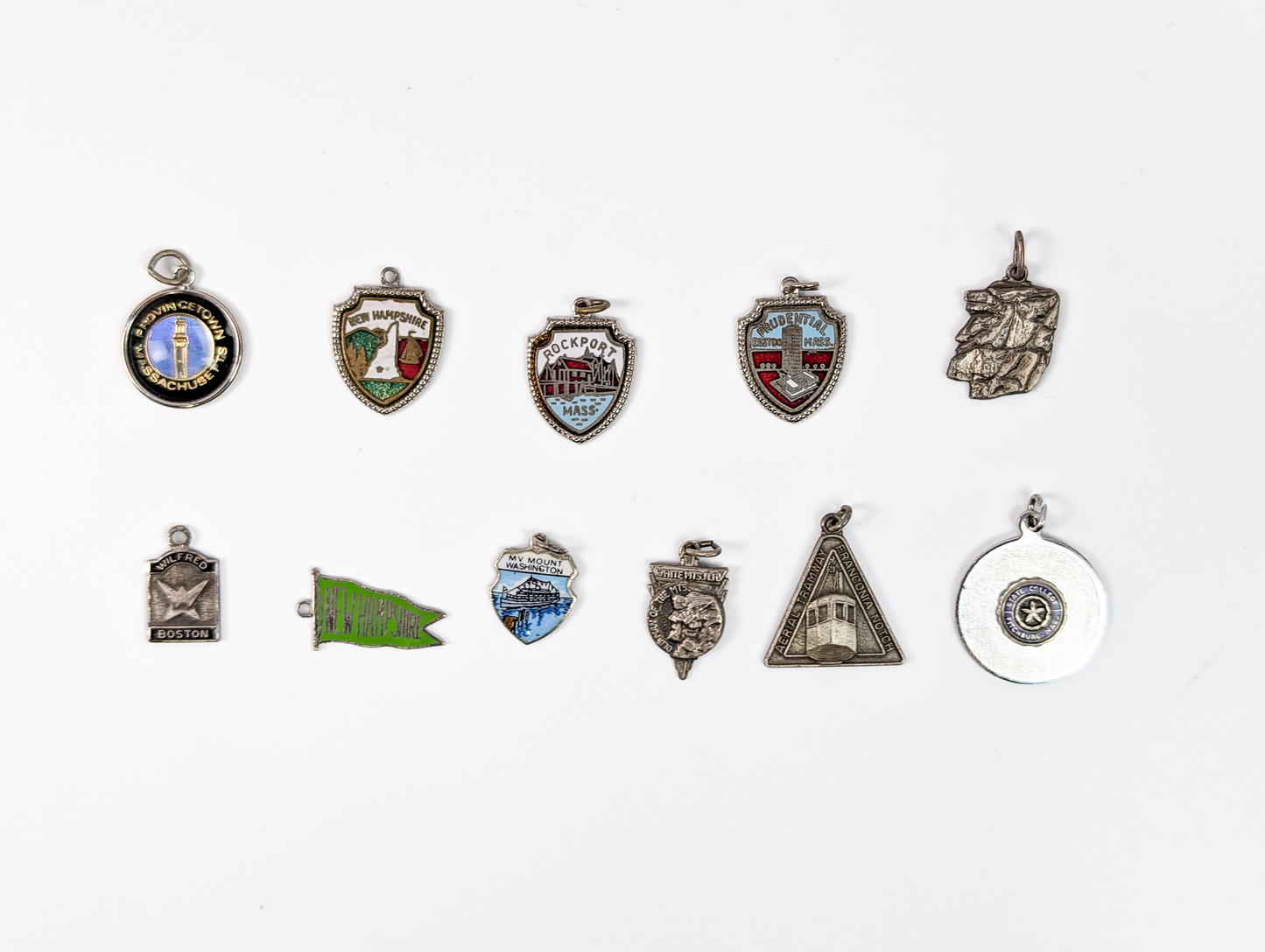 Sterling Silver New England Charms - Choose by Charm! - Stamped and Tested Sterling - Massachusetts, New Hampshire, Old man on Mountain