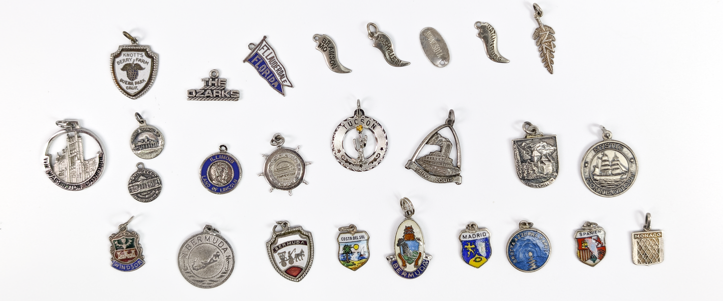 Sterling Silver World Charms - Choose by Charm! - Stamped and Tested Sterling - Europe, USA, Countries
