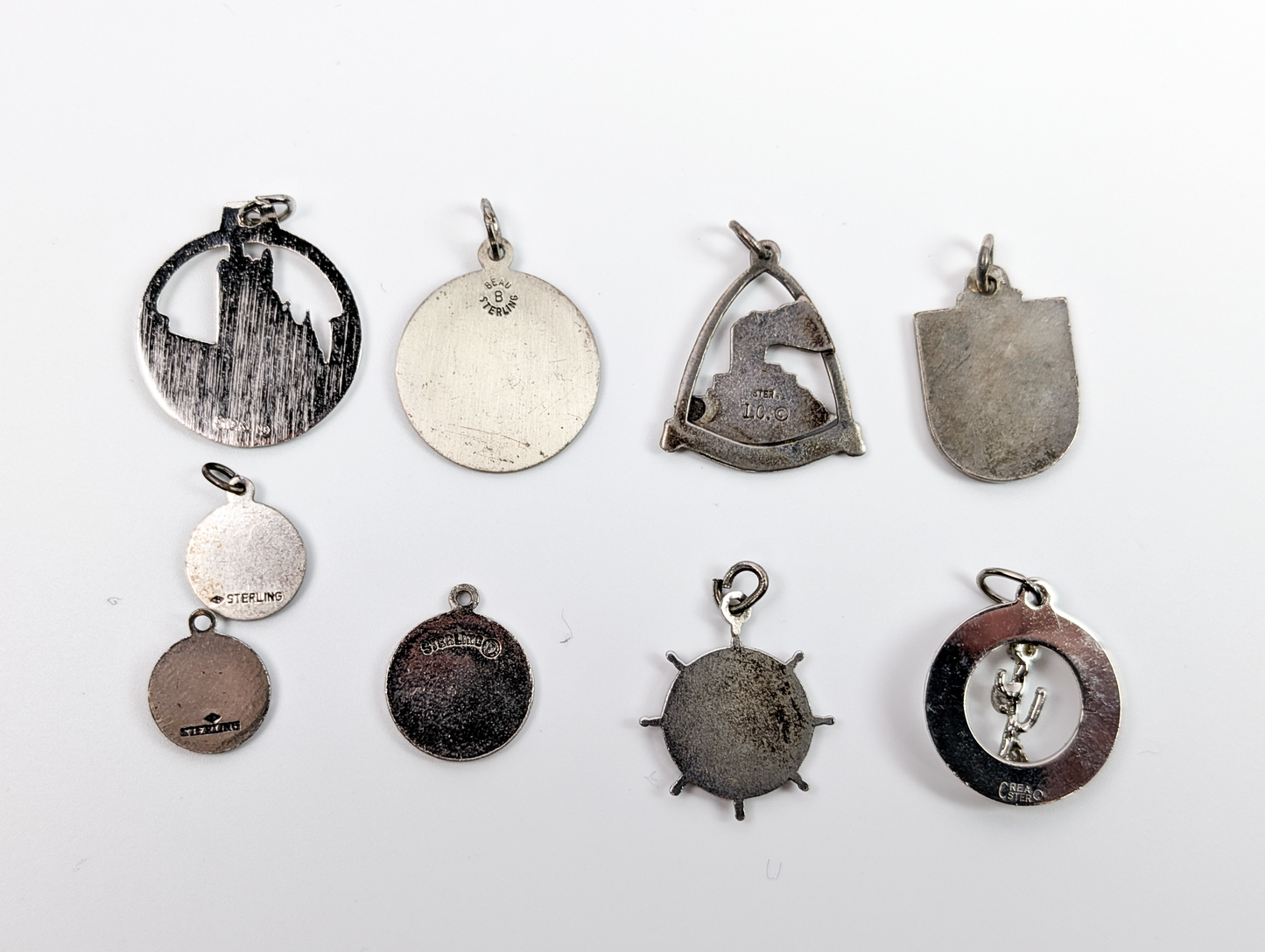 Sterling Silver World Charms - Choose by Charm! - Stamped and Tested Sterling - Europe, USA, Countries