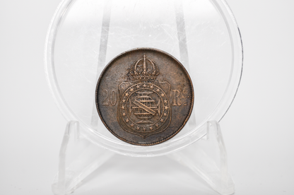 1869 20 Reis Brazil - Imperio Do Brazil Twenty Reis 1869 - Old Brazilian Coin