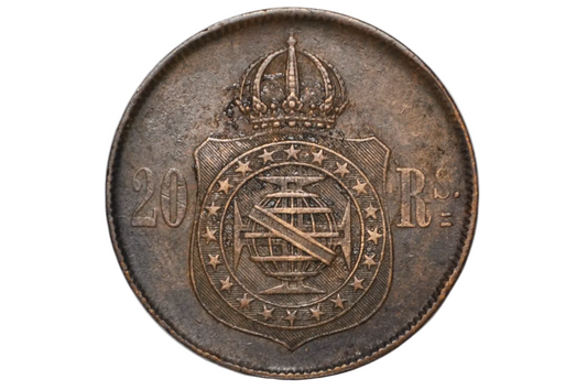 A round bronze-colored collectible coin with an embossed crest and the numbers 20 and 18, displayed inside a clear circular plastic holder on a white background.