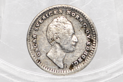 1852 Swedish 1/32 Riksdaler Coin - 480,000 Mintage - King Oscar I - Great for Birthdays, Collections