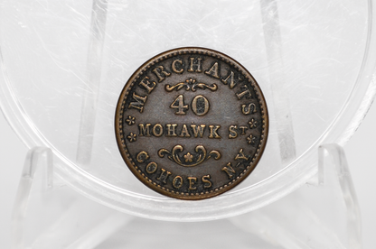 1863 Indian Head Civil War Token - Alden & Frink - Merchant CWT - 40 Mohawk Street Cohoes NY