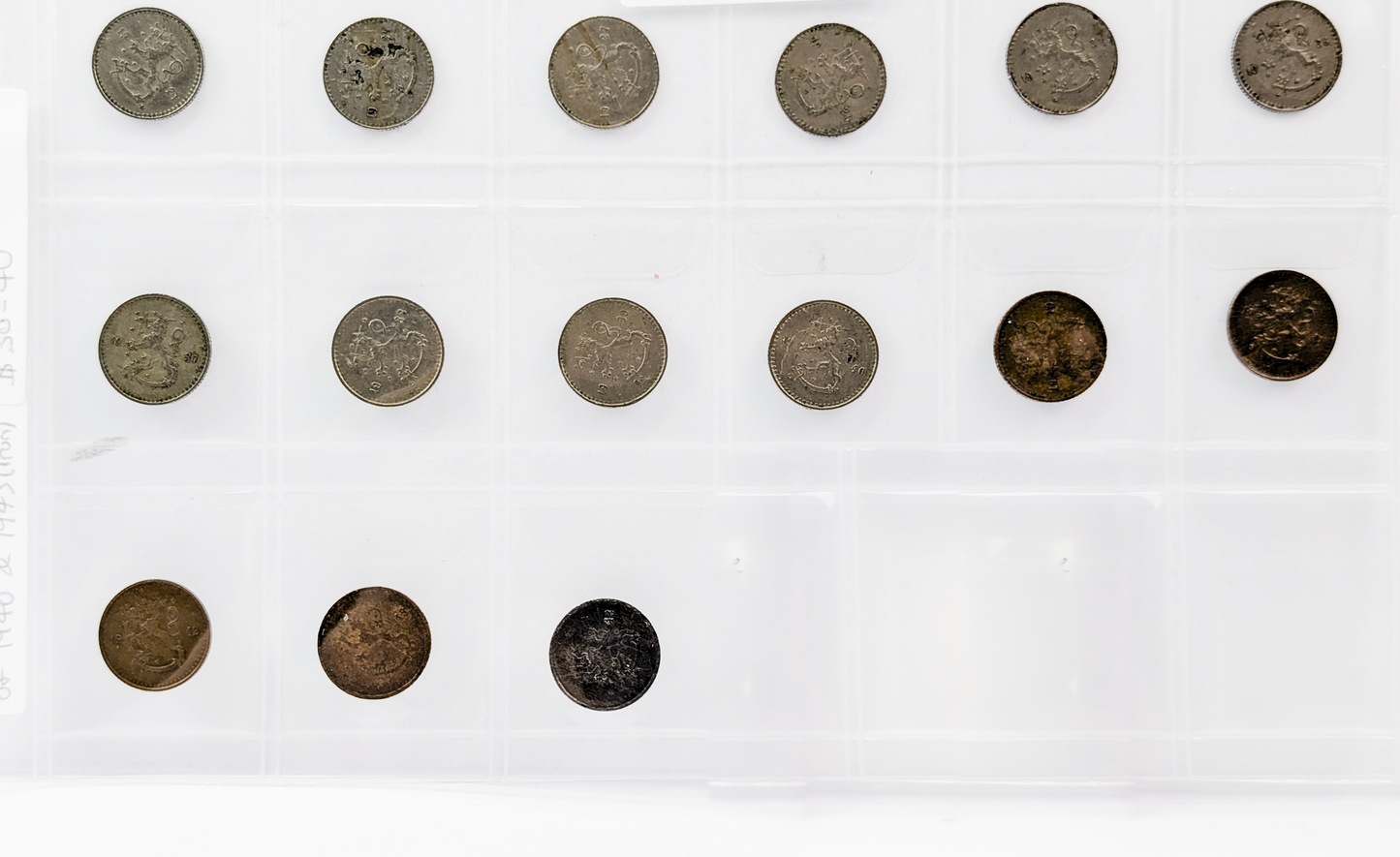 Collection of Finland 5, 10, & 25 Pennia - Copper and Iron Variants - Vintage Finnish Pennia - Finnish Coin Collection