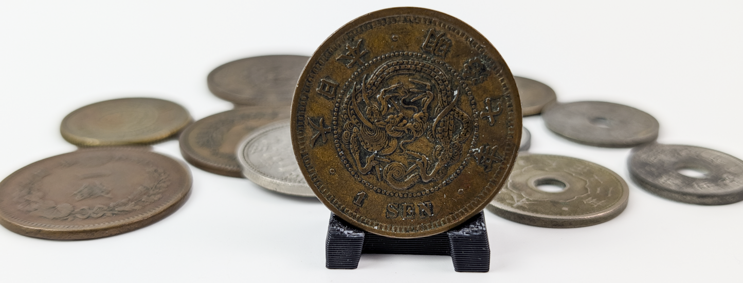 Collection of Japanese Coins - Varying Dates and Denominations - 1874-1959 - Sen and Yen - Vintage Japanese Coins