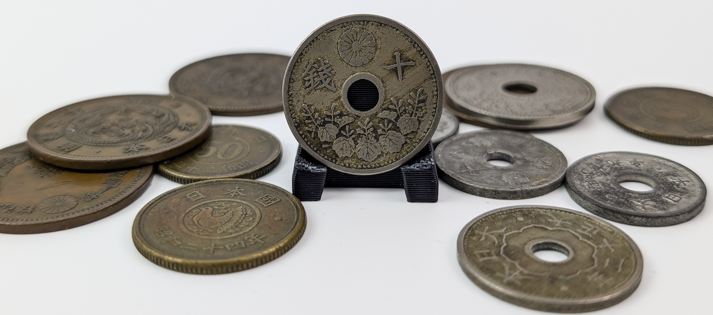 Collection of Japanese Coins - Varying Dates and Denominations - 1874-1959 - Sen and Yen - Vintage Japanese Coins