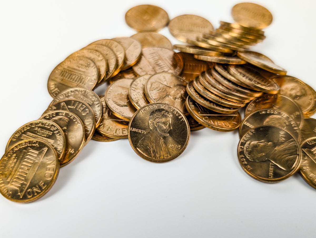 1974 P,D,S Lincoln Memorial Penny - Philadelphia, Denver, San Francisco Mints - Collectible Coin - 1974 P 1974 D 1974 S Memorial Cent