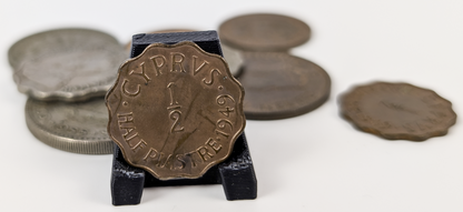 Collection of Cyprus Piastre and Mils Coins - Varying Dates and Denominations - 1934-1955 - Vintage Cyprus Coins