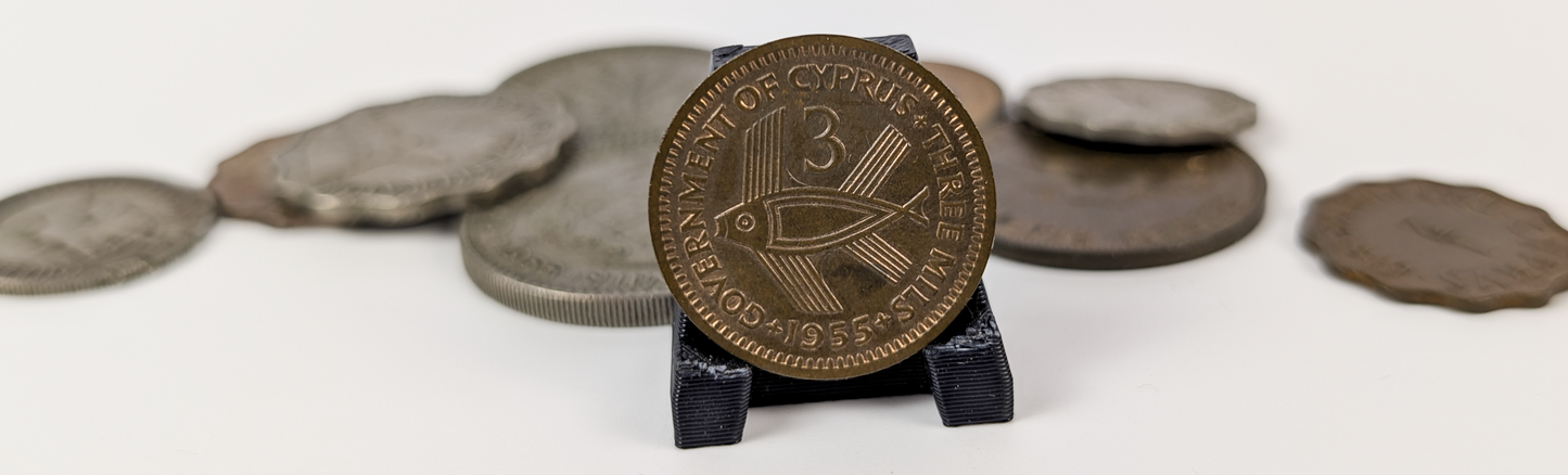 Collection of Cyprus Piastre and Mils Coins - Varying Dates and Denominations - 1934-1955 - Vintage Cyprus Coins
