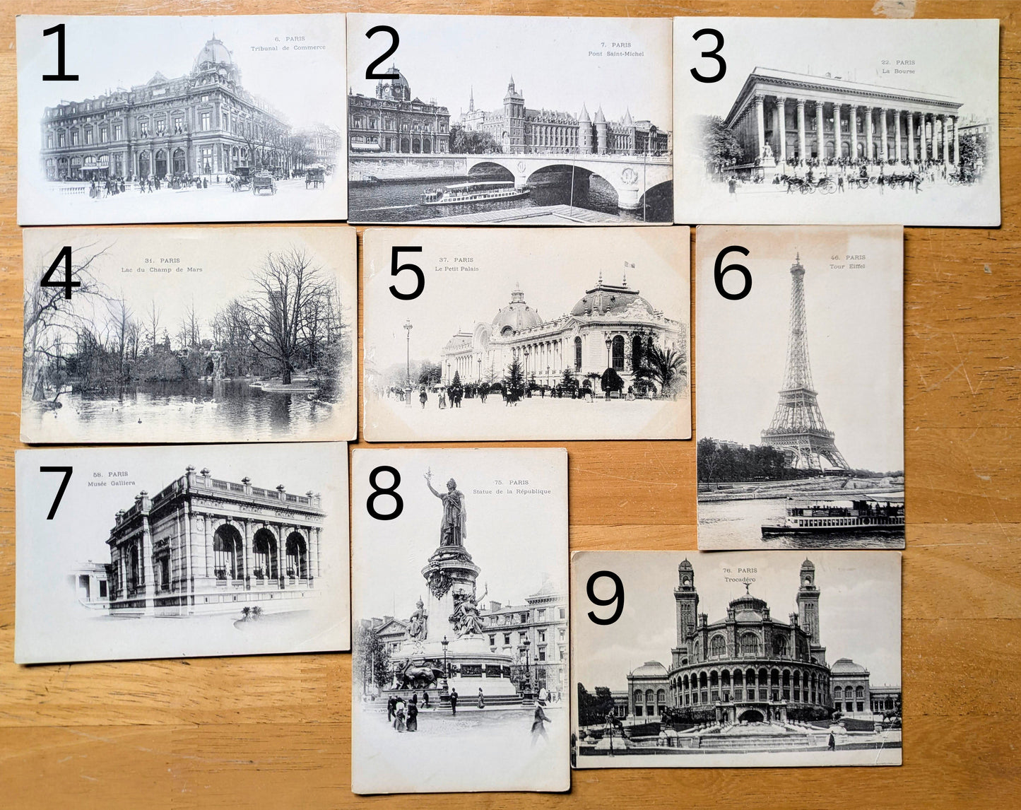 Antique Tour of Paris Black and White Postcards - 19 Famous Parisian Sights to Choose From! - Vintage 1900s Paris Postcards